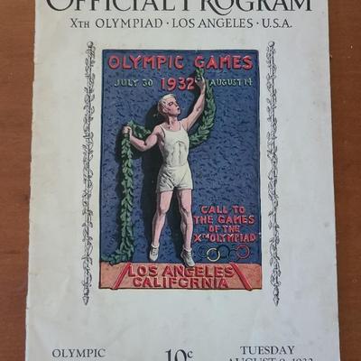 1932 Los Angeles Olympic Games Official Program 