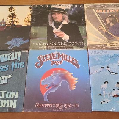 Vinyl Albums - Elton John, Rod Stewart, Steve Miller, & More