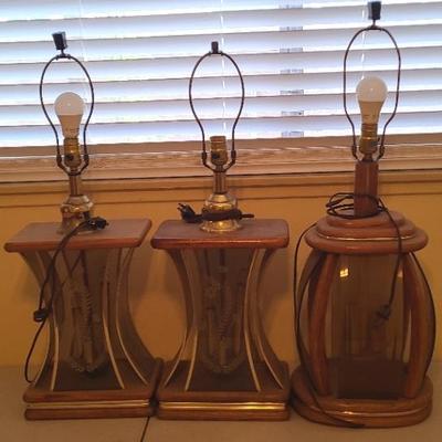 Trio of Decorative Table Lamps With A Nod To The Past