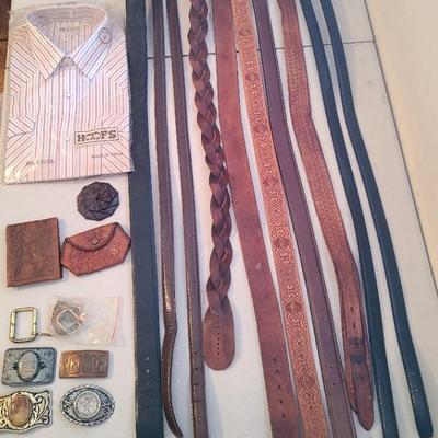 Leather Belts, Hoofs Xl Strip Shirt & Leather Accessories 
