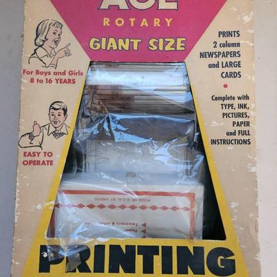 Ace Rotary Giant Size Printing Press in Original Box