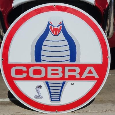 Large Cobra Logo Sign – Shelby & Ford Racing Style - Bold Automotive Display