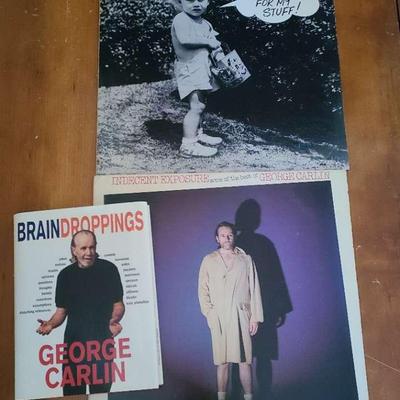 Laugh Out Loud - George Carlin "Brain Droppings" First Edition And Vinyl Record Albums