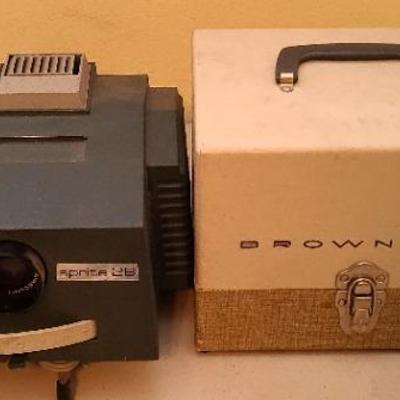 Airequipt Sprite 28 Projector & Kodak Brownie 8 Project & Screen