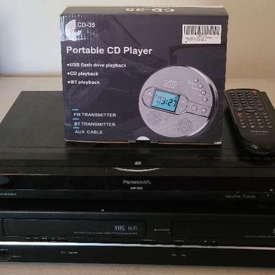 Panasonic DVD Recorder, Toshiba DVD/VCR Combo, CD-35 Portable CD Player