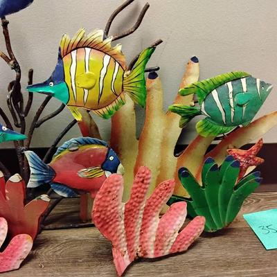Sea Themed Metal Wall Hanging