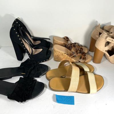 Lot Of 5 Pairs Of Heels And Sandals