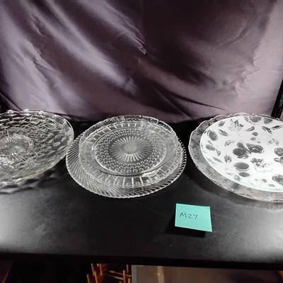Lot Of Round Glass Platters