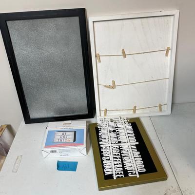 Lot Of Office Signage And Wall Organizer Boards
