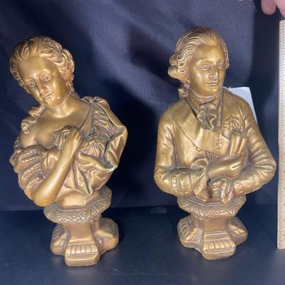 Vintage 1973 Pair Of Classical Busts