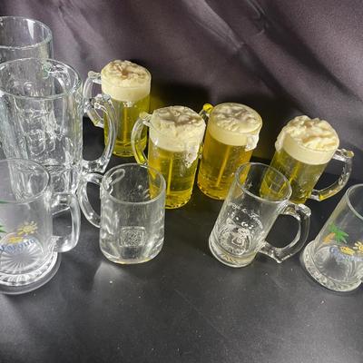 Lot Of Beer Mugs And Candles