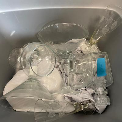 Lot Of Glassware Including Oversized Martini Glasses