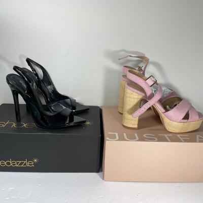 Two Brand New High Heel Shoes With Boxes Size 6