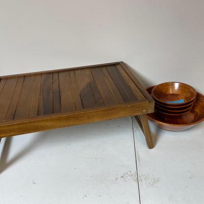 Wooden Salad Bowls And Bed Tray