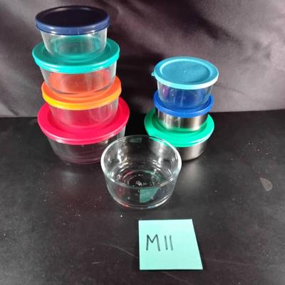 Lot Of Glass And Stainless Kitchen Storage Containers 