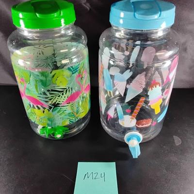 2 Plastic Drink Dispensers