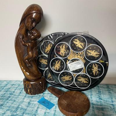 Lot Of 4 Pieces Of Vintage Items Including NOS Tray/coasters 