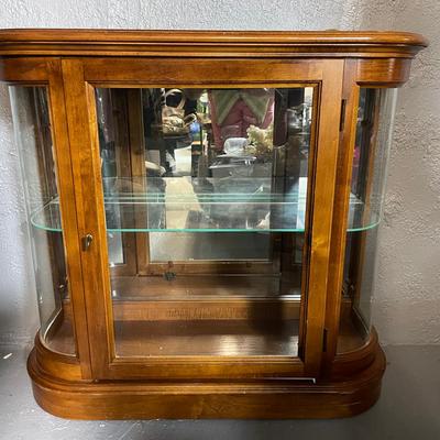 Small Curved Glass Display Cabinet