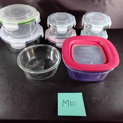 Lot Of Glass Kitchen Containers With Lids