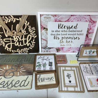 Lot Of Wall Art With Writing