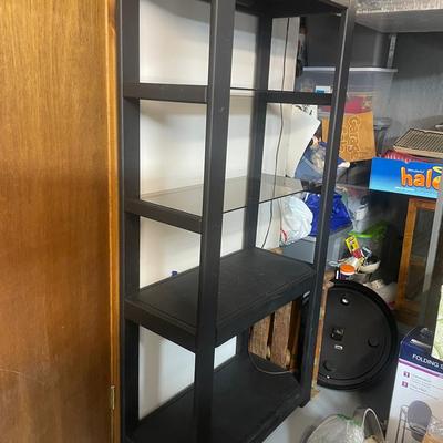 Black Painted Wood And Glass Shelf 2 Of 2