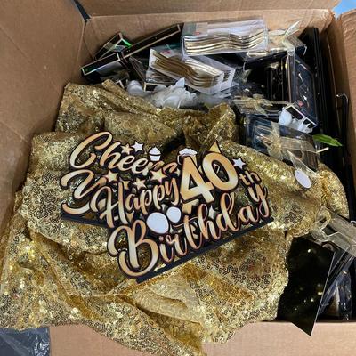 Lot Of 40th Birthday Party Supplies 