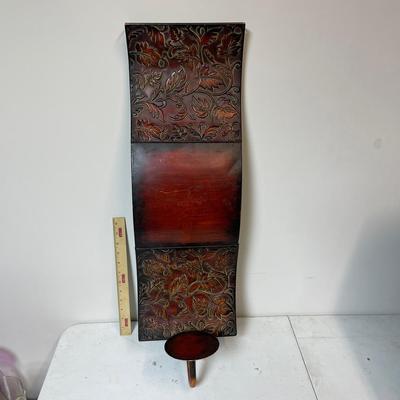 Large Wavy Metal Wall Mounted Candle Holder