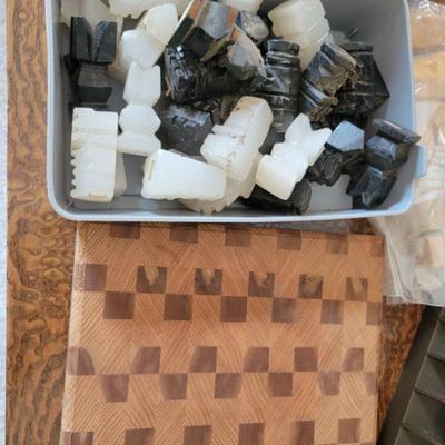 Sale Photo Thumbnail #24: Stone Chess PIeces 