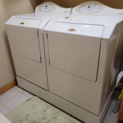 Maytage Neptune Front Load Waher / Electric Dryer and Pedestal