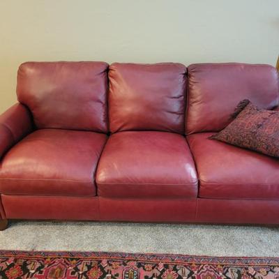 Sale Photo Thumbnail #59: Red Leather Couch 