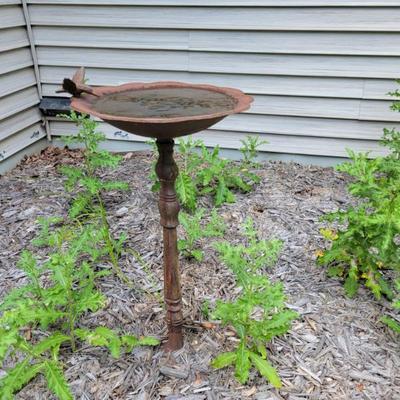 Sale Photo Thumbnail #168: Metal Bird Bath 