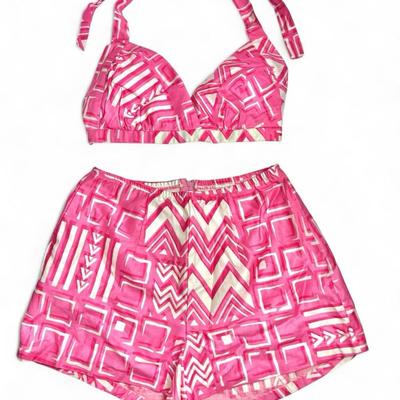 Vintage Sand Pebble of Hawaii Bralette & Shorts Set - Size 10