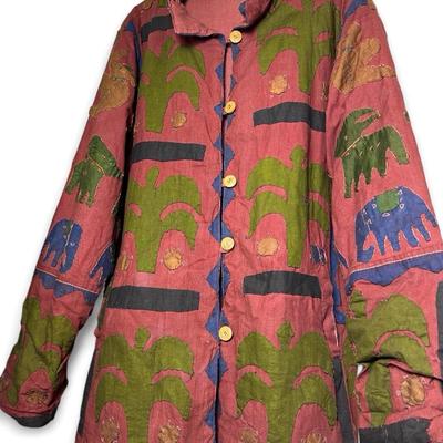 Vintage Rupees Collection Appliqué Boho Patchwork Jacket