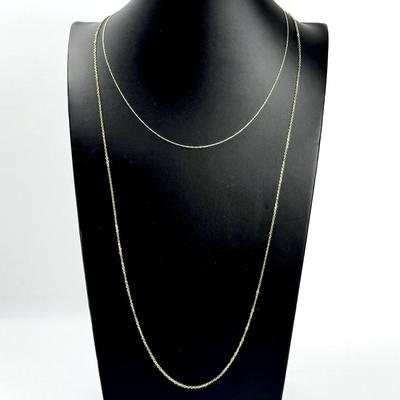 14K Gold 16" & 30" Chain Link Necklaces