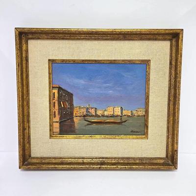 Signed Venice Oil Painting - Framed 14x16”