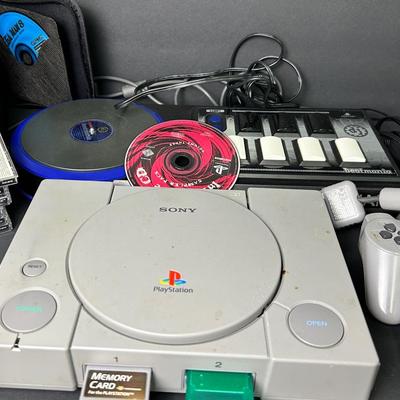 Sony PlayStation Console with Controllers, Konami BeatMania Controller, 15 Games, Cords