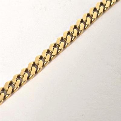 14K Gold Curb Chain 8" Bracelet 
