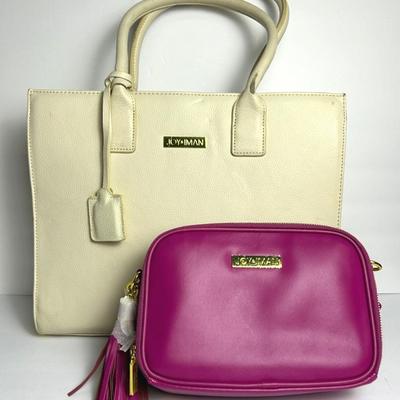 Joy & Iman Leather Bags  - 9x3x7” & 15x4x12.5”