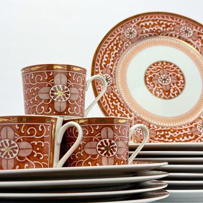 Georges Briard “Imperial Brocade” Dinner Plates & Cups
