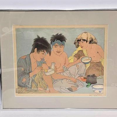 Paul Jacoulet Signed & Numbered Print “The Beggar’s Meal” 1938