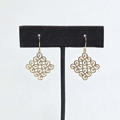 14K Gold Filigree Earrings