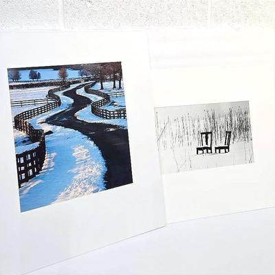 Chuck Bress Photography: Black & White & Color Winter Scenes, Matted 16x20”, 20x24”