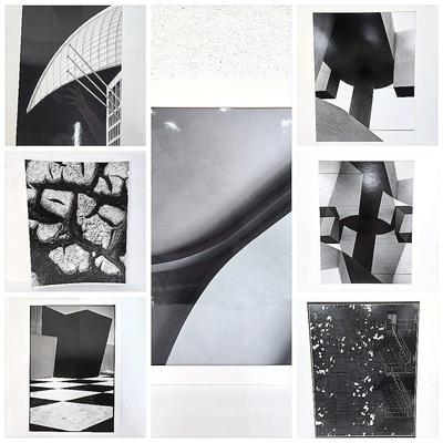 Chuck Bress Photography: Black & White Architectural Abstractions (4), Matted 16x20”