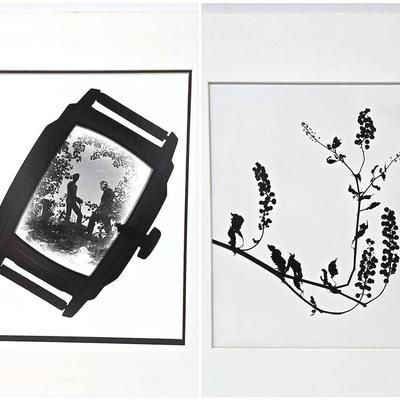Chuck Bress Photography: Black & White Silhouettes (2), Matted 16x20”
