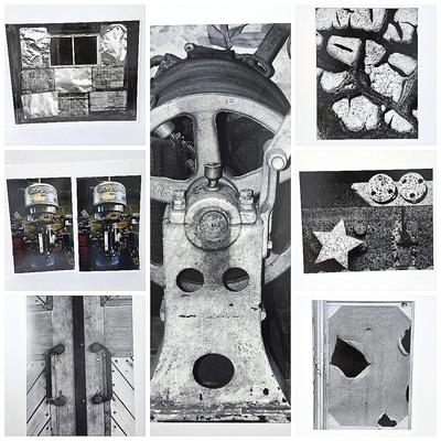 Chuck Bress Photography: Black & White Industrial Abstractions, More (4), Matted 16x20”