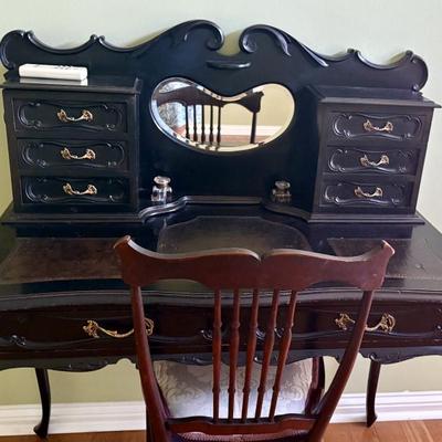 Ebony vintage desk from late 1800s