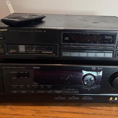 Pioneer Six Disc Cd Player And Sherwood Audio Video Receiver