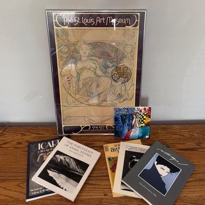 Signed Art “The St. Louis Art Museum”, Tile Art ,Books, (Including Nagel)