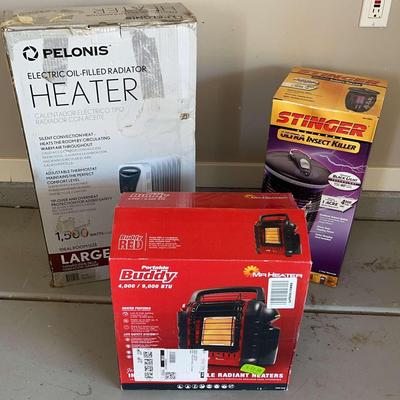Pelonis Radiator Heater & Buddy Space Heater And Buddy Bug Zapper (In Boxes)