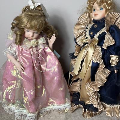Porcelain Dolls (2) Franklin Mint "My Sweet Sue" porcelain doll designed by artist Maryse Nicole